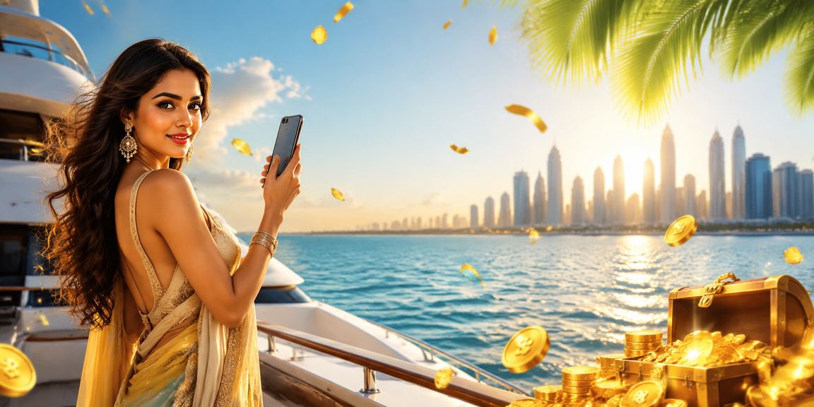 Player enjoying live casino games on mobile at beach